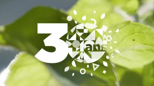 plante et logo 30 ans